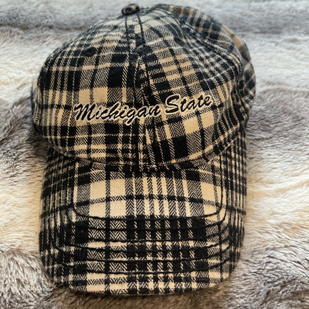 Michigan State Spartans Plaid Hat Adjustable